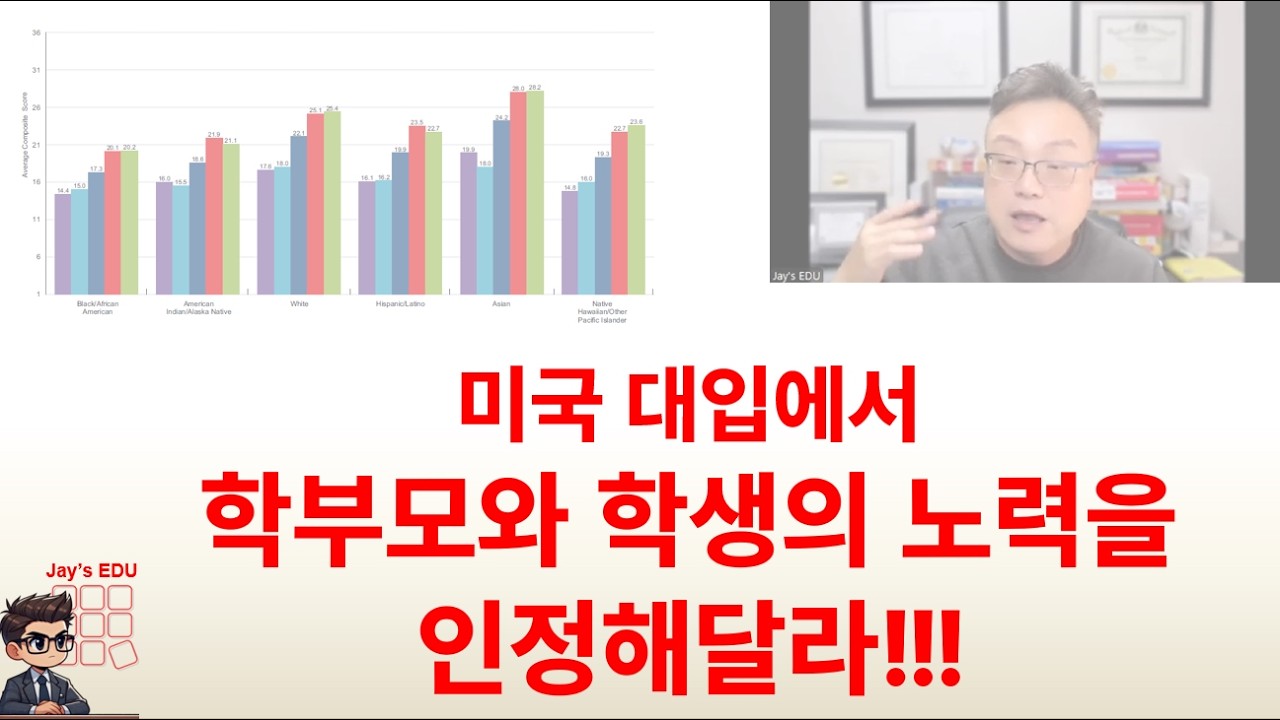 미국 대학입시에서 학부모와 학생의 노력을 인정해달라!!!