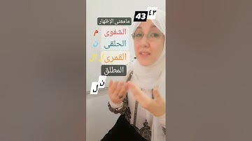 مصطلحات الإظهار فى التجويد النظري.