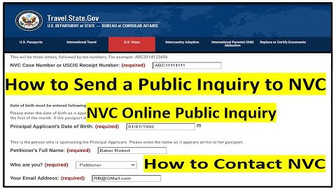 How to Send a Public Inquiry to NVC || Online Public Inquiry || Get a Case Number for all Visas NVC