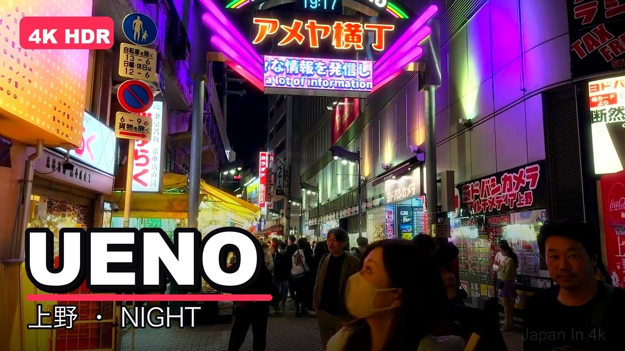 Tokyo Night Walk ~ Ueno's Nighttime Atmosphere #Ueno #Ameyako #Japan, a frame from the walk