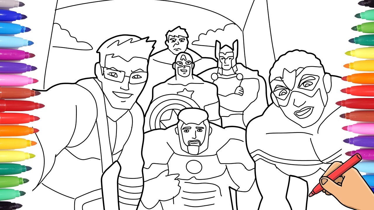 avengers cartoon drawing