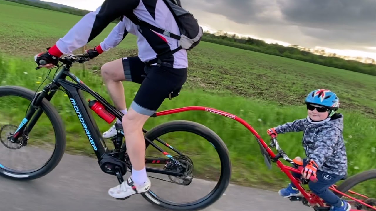 Single wheel full suspension kids bike trailer PROMO 2 KIDCEPTOR