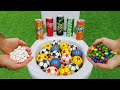 Football VS M&amp;M Candy, Coca Cola, Fanta, Sprite, Mtn Dew, Yedigün and Mentos in the toilet