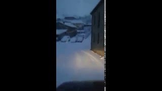 Nevada en Caloca (Cantabria)