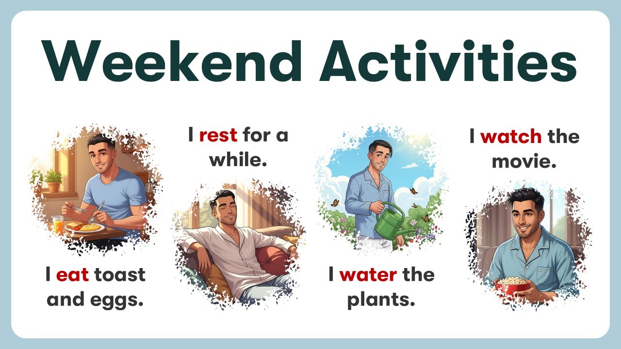 English daily sentences: Weekend Activities – Common Sentences in ...