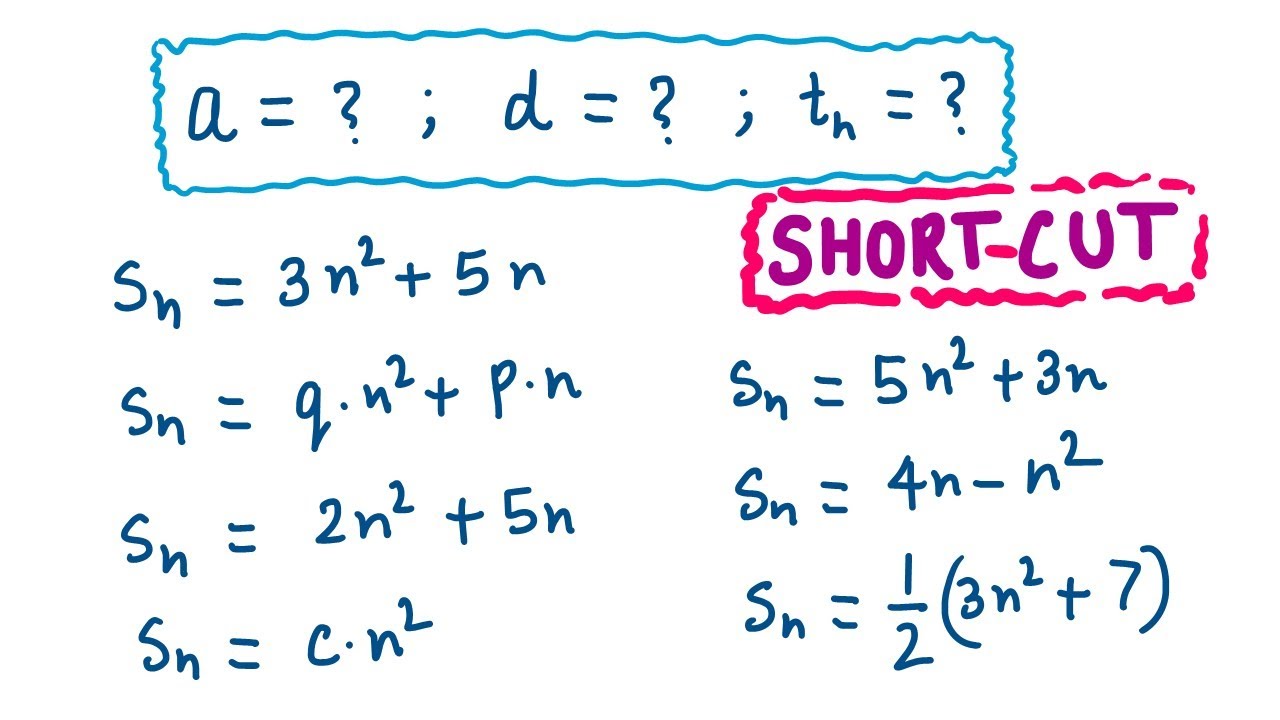 Find 1st Term Common Difference Given Sum Of First N Terms Of An Ap Youtube