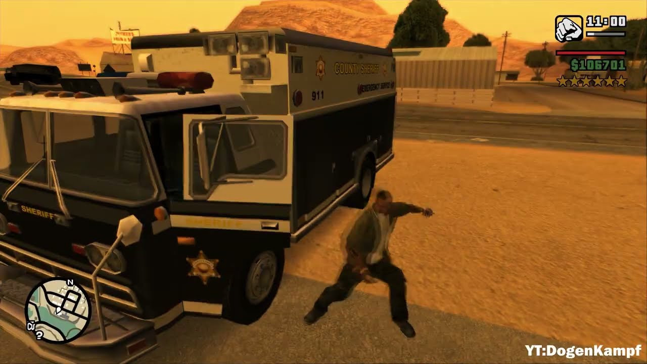 GTA San Andreas Desert Shootout And Rampage Six Star Escape YouTube 