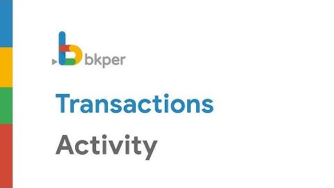 Bkper short - Transactions activities (history)