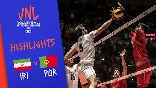 IRAN vs. PORTUGAL - Highlights Men | Week 4 | Volleyball Nations League 2019