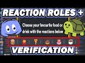 Carl bot reaction roles + Carl bot verification system tutorial (2021)