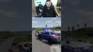 MOST NORMAL Georgia State Patrol Chase - BeamNG Drive Police Roleplay #shorts