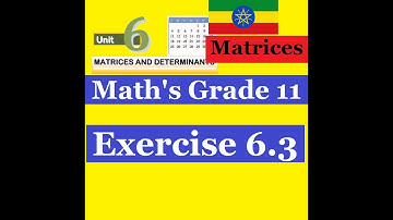 Mathematics Grade 11 Unit 6 Exercise 6.3@mathT_21​