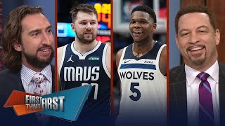 Timberwolves stave off elimination in Game 4, Luka \& Mavs in trouble? | NBA | FIRST THINGS FIRST