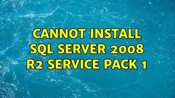 Cannot install SQL Server 2008 R2 service pack 1