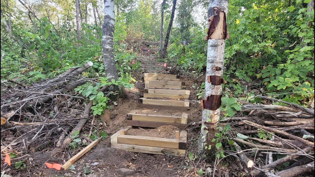 Making Stairs to Get to the Bunkie Site