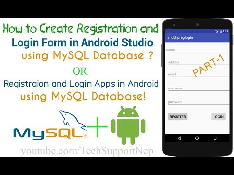 Create Registraion and Login Form in Android Studio using MySQL Database [With Source Code][Part-1]