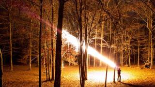 12 Gauge Dragon's Breath AT NIGHT!-  Smarter Every Day 2