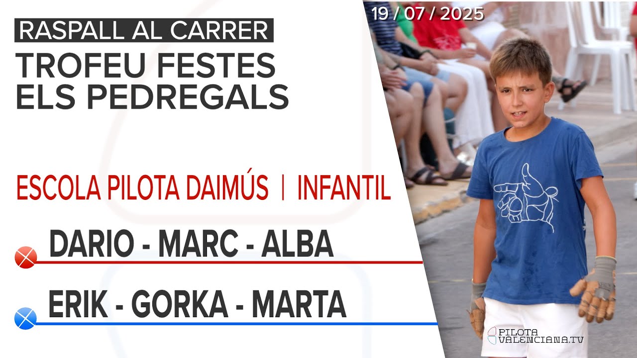 ⚾️ PILOTA AL CARRER 🏆TROFEU FESTES ELS PEDREGALS | ESCOLA PILOTA DAIMÚS | INFANTIL