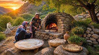 Nomadic Life | Stone Oven in the Mountains, a Nomadic Woman's Journey to Bake Bread