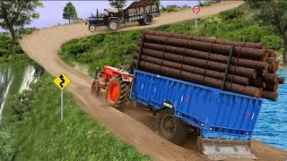 heavy tractor trolley game 3d game || drum loding service screenshot 5