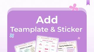 05 Add Template & Sticker #digitalplanner #planner #canvatutorial #study #productivity