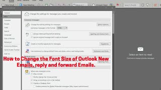 How to Change the Default Font Size of Outlook New emails, reply and forward mails | Edit Font Size screenshot 5