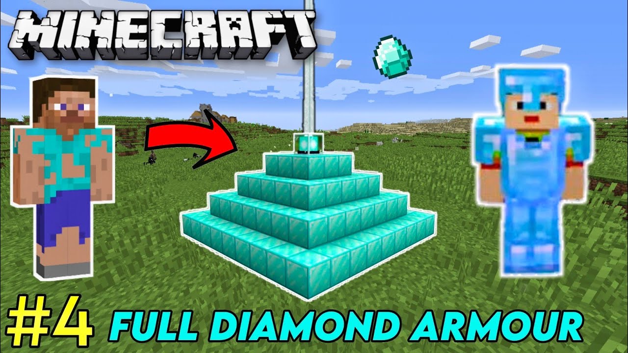 I Made A Full Diamond Armour | Minecraft Survival Gameplay #4 - YouTube