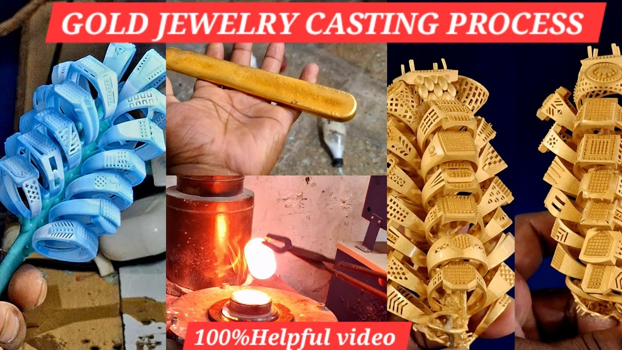 Compression Casting Gold GOLD JEWELRY CASTING // गोल्ड जेवेलरी कास्टिंग // Jewellery Casting ...