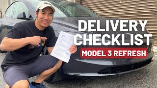 2024 Tesla Model 3 Highland Delivery Day Checklist  TESBROS