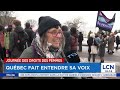 Journée des droits des femmes: Québec fait entendre sa voix