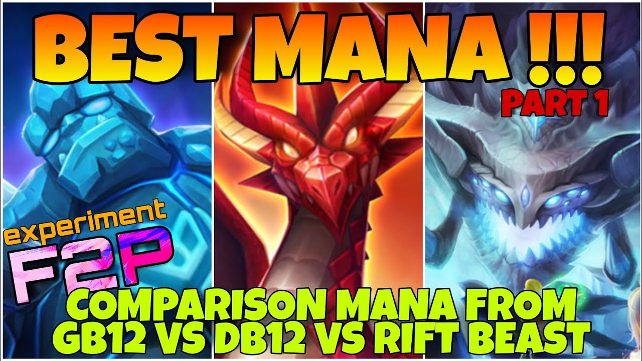 NEW MANA DROP COMPARISON !!! GB12 VS DB12 VS RIFT BEAST SUMMONERS WAR