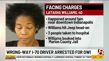 Wrong-way I-70 driver arrested for OWI; 3 injured in crash