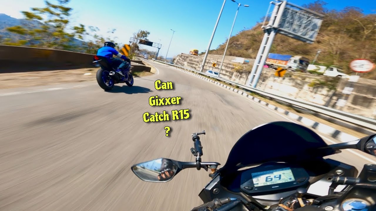 R15 vs SUZUKI GIXXER SF 155 | SPEED CHASE  | Can it catch R15 ? 