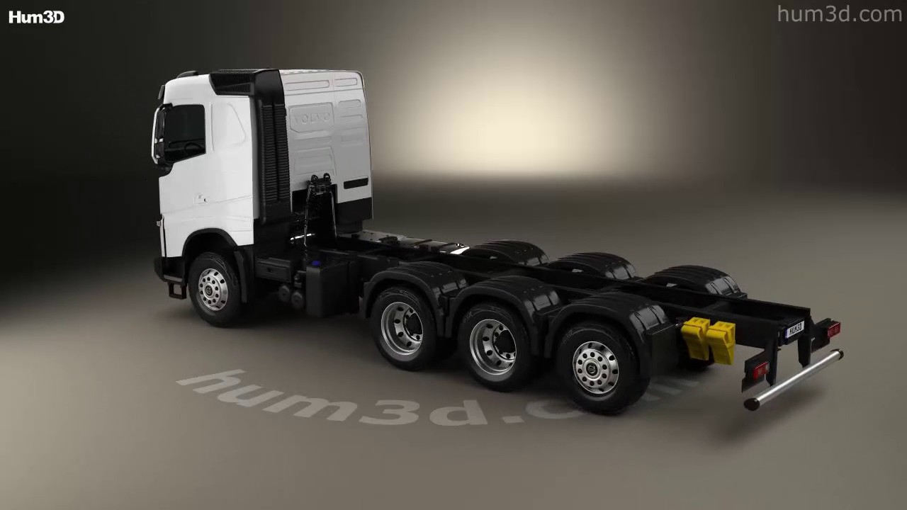 Volvo FH Chassis Truck 4axle 2019 3D model by YouTube