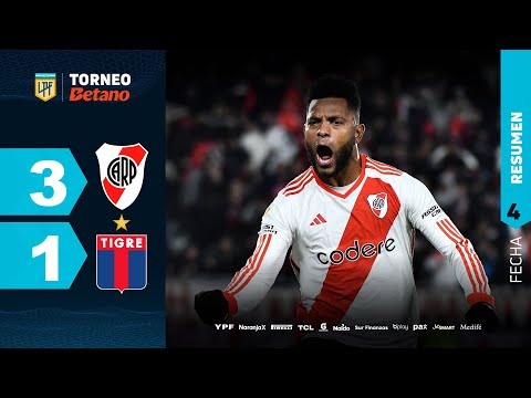 RIVER 3 - 1 TIGRE | Resumen del partido | #TorneoBetano 2024