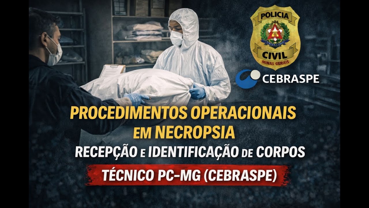 Procedimentos Operacionais em Necropsia /Recepção e Identificação de Corpos Técnico PC-MG (CEBRASPE)