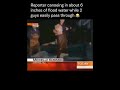News Report About Flooding Gets AWKWARD When Man With Groceries Walks By. HILARIOUS!
