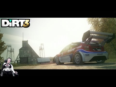 Видео: Первый показательный дрифт на Ford Fiesta Hillclimb - Dirt 3 на руле Fanatec Porsche 911 GT2