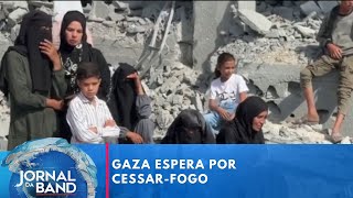 Gaza tem expectativa com negociações de cessar-fogo | Jornal da Band