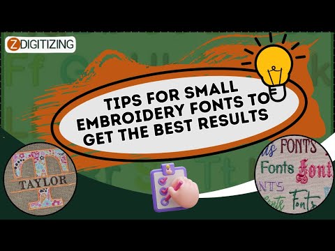 Tips For Small Embroidery Fonts to Get the Best Results || Zdigitizing