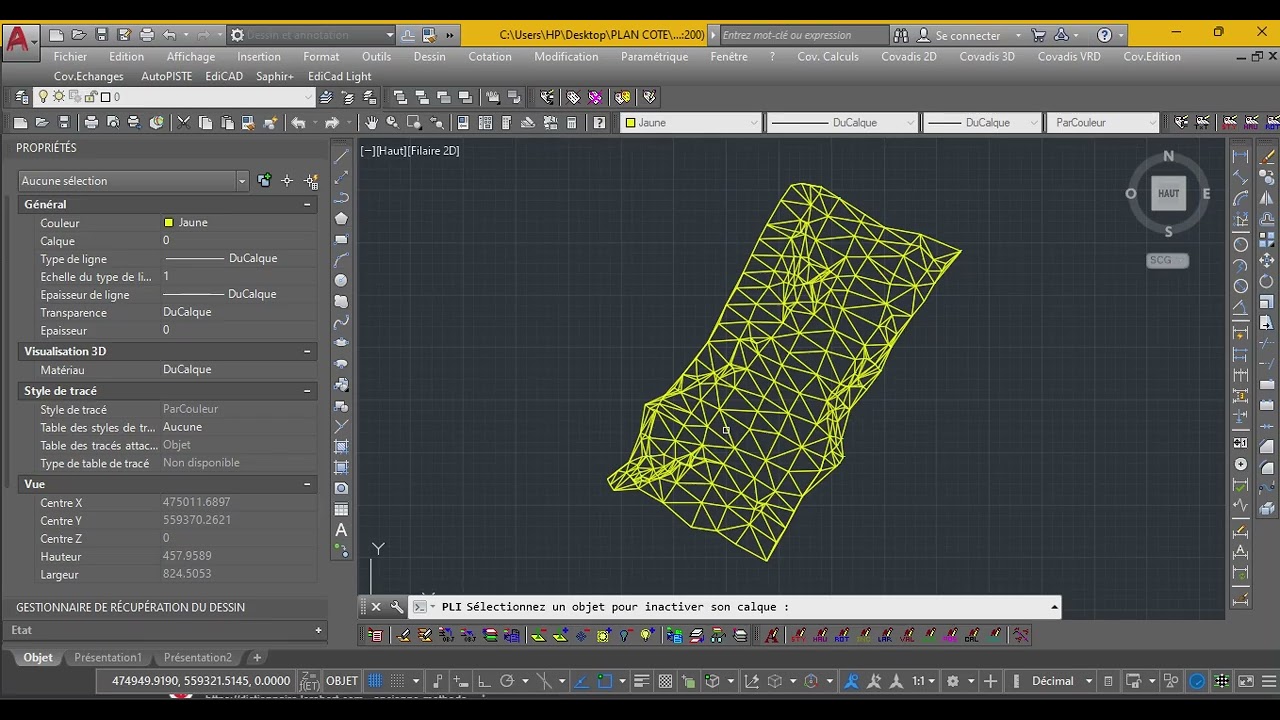 CALCUL MNT ET COURBES DE NIVEAUX