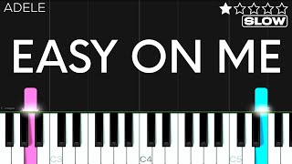 Adele - Easy On Me | EASY SLOW Piano Tutorial Resimi