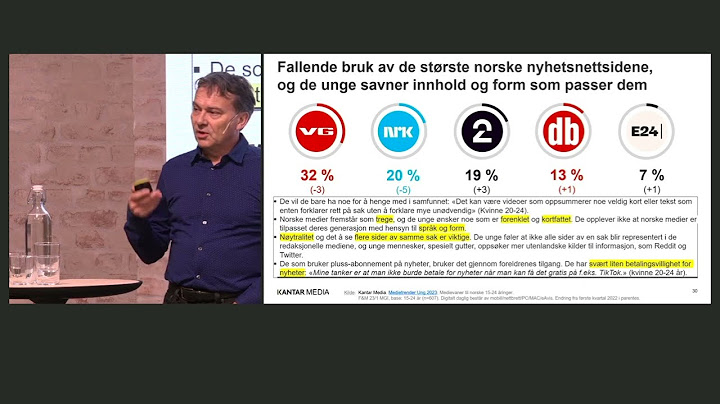 10. De vi ikke når: Hvem er de og hvordan når vi dem? v/Knut-Arne Futsæter, Kantar Media