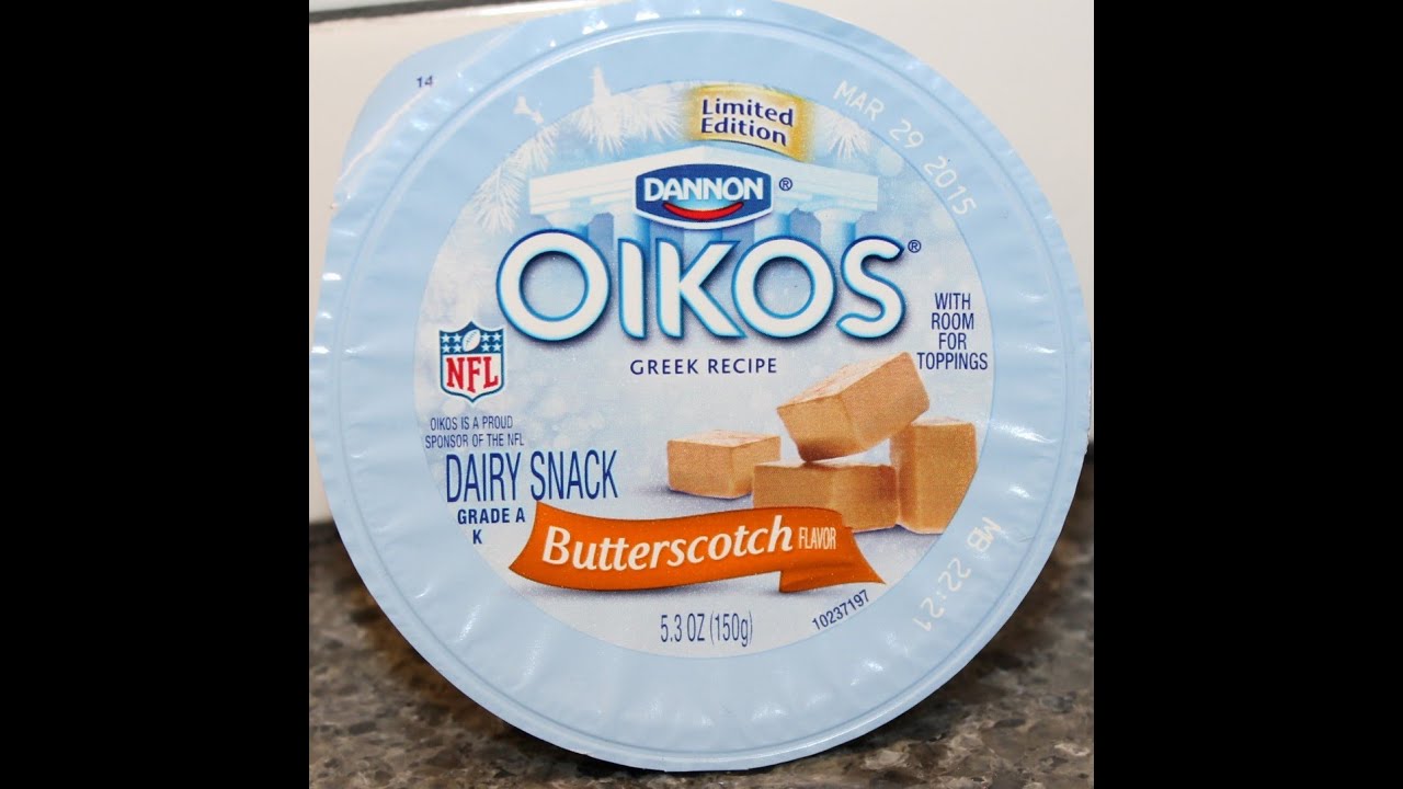 Oikos Butterscotch Greek Yogurt Review YouTube