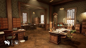 1900s Office Environment | Available for Unity & Unreal Engine | Game-Ready Assets