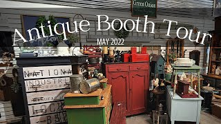 Antique Booth Tour May 2022 Farmhouse Antiques + Vintage DIY for Resale Thrift Shop With Me