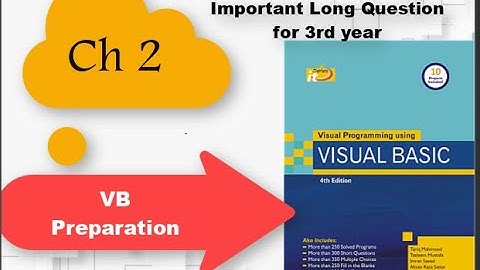 Application Development Steps in VB with Example  (long Question) (B.A BSc Part 1) Urdu\Hindi