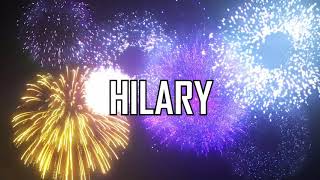 JOYEUX ANNIVERSAIRE HILARY !