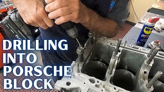 Drilling Oil Squirters into a Porsche Block + How They Work! | Gerald's Machine Shop