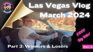Las Vegas Vlog  March 24  Part Three | Big slot win | Valley of Fire | Losers Bar.